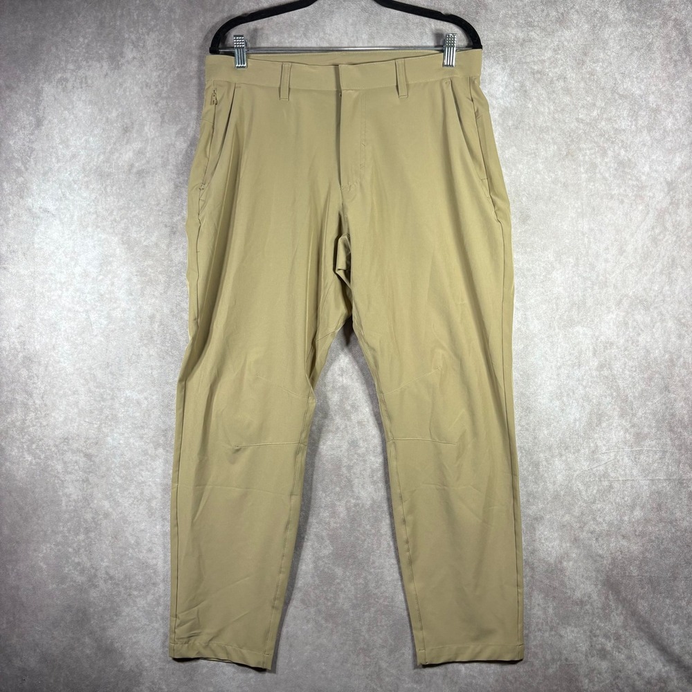 Fabletics Pants Mens 33x32 Tan Performance Golf Commuter Chino Stretch Active